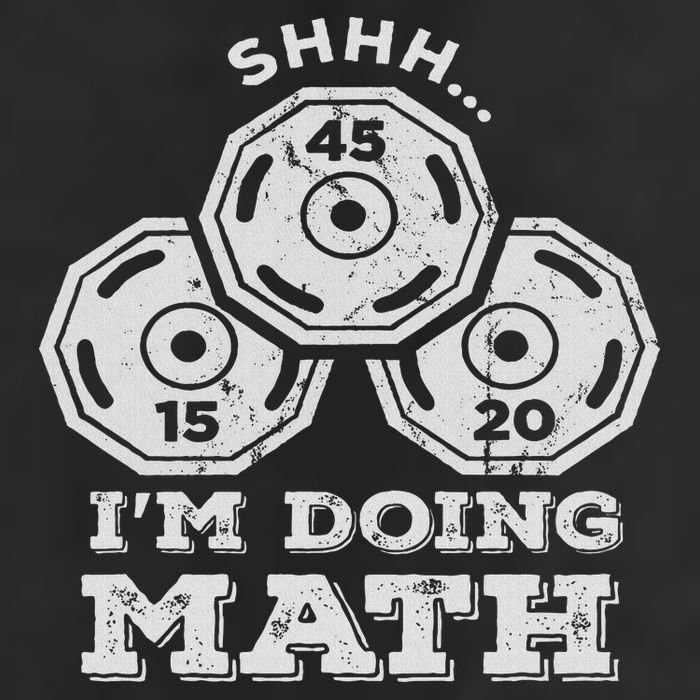 Shhh I'm Doing Math Funny Weight Lifting Workout Training Golf Towel