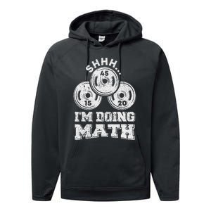 Shhh IM Doing Math Funny Weight Lifting Workout Training Performance Fleece Hoodie