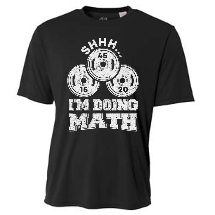 Shhh IM Doing Math Funny Weight Lifting Workout Training Cooling Performance Crew T-Shirt