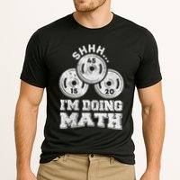 Shhh IM Doing Math Funny Weight Lifting Workout Training Cooling Performance Crew T-Shirt