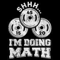 Shhh IM Doing Math Funny Weight Lifting Workout Training Cooling Performance Crew T-Shirt