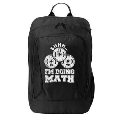 Shhh IM Doing Math Funny Weight Lifting Workout Training City Backpack