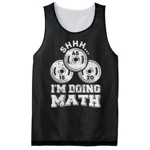 Shhh IM Doing Math Funny Weight Lifting Workout Training Mesh Reversible Basketball Jersey Tank