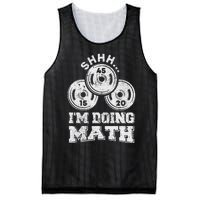 Shhh IM Doing Math Funny Weight Lifting Workout Training Mesh Reversible Basketball Jersey Tank