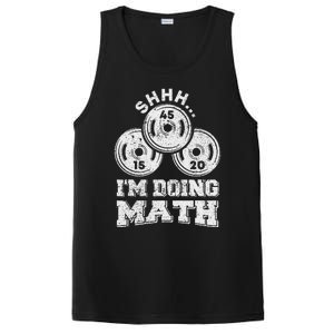 Shhh IM Doing Math Funny Weight Lifting Workout Training PosiCharge Competitor Tank