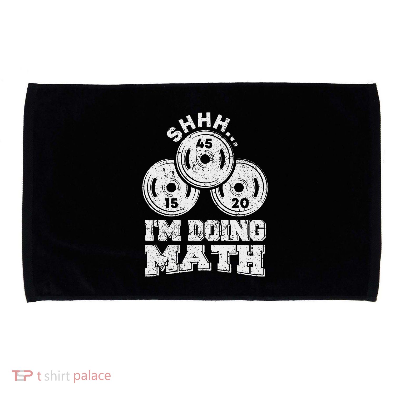 Shhh IM Doing Math Funny Weight Lifting Workout Training Microfiber Hand Towel