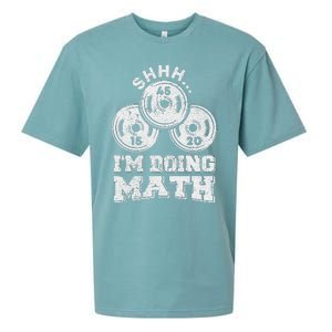 Shhh IM Doing Math Funny Weight Lifting Workout Training Sueded Cloud Jersey T-Shirt