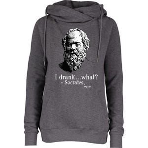 Socrates I Drank What Womens Funnel Neck Pullover Hood