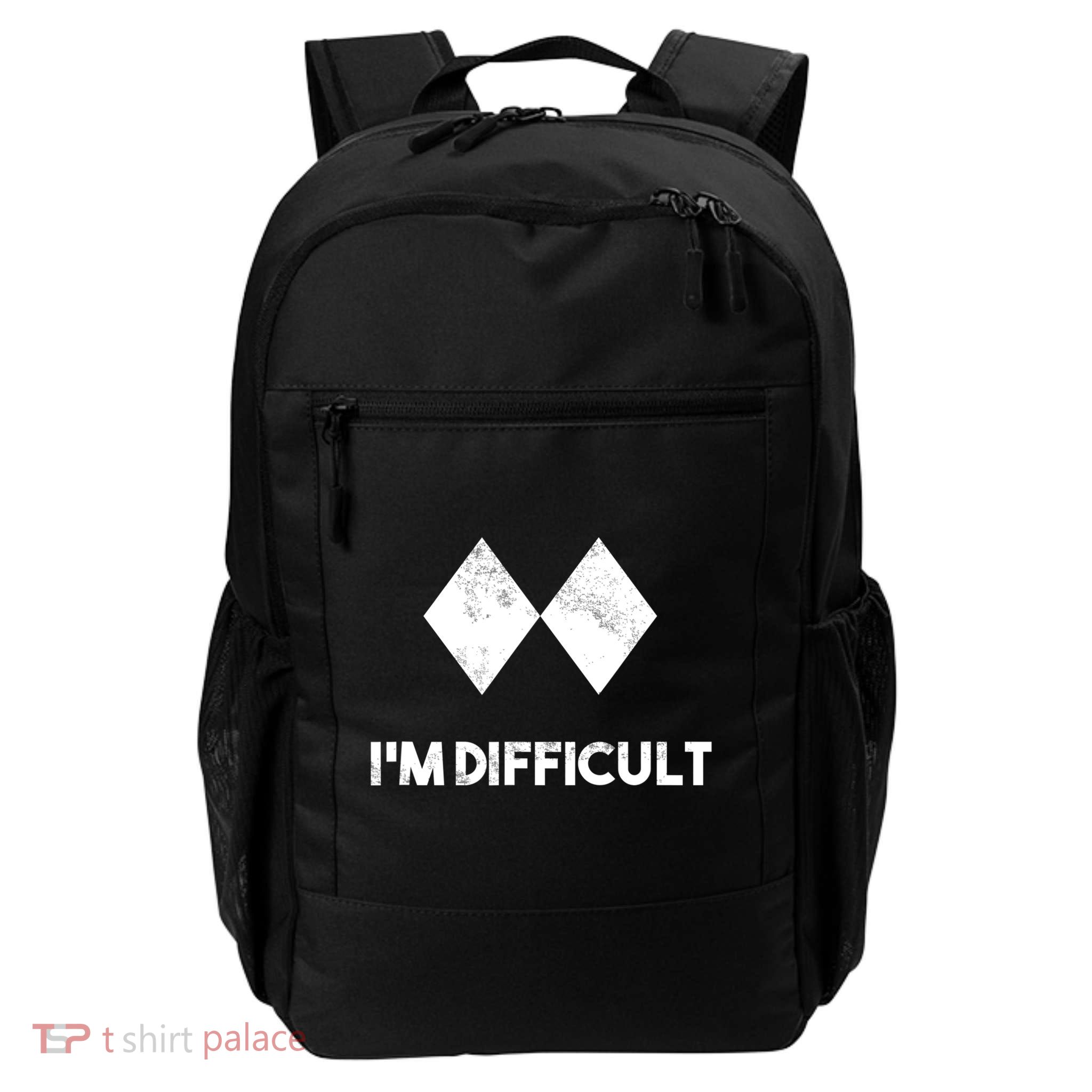 Ski I'm Difficult Funny Gift Skiing Lovers Skiers Snowboard Snowboarder Gift Backpack