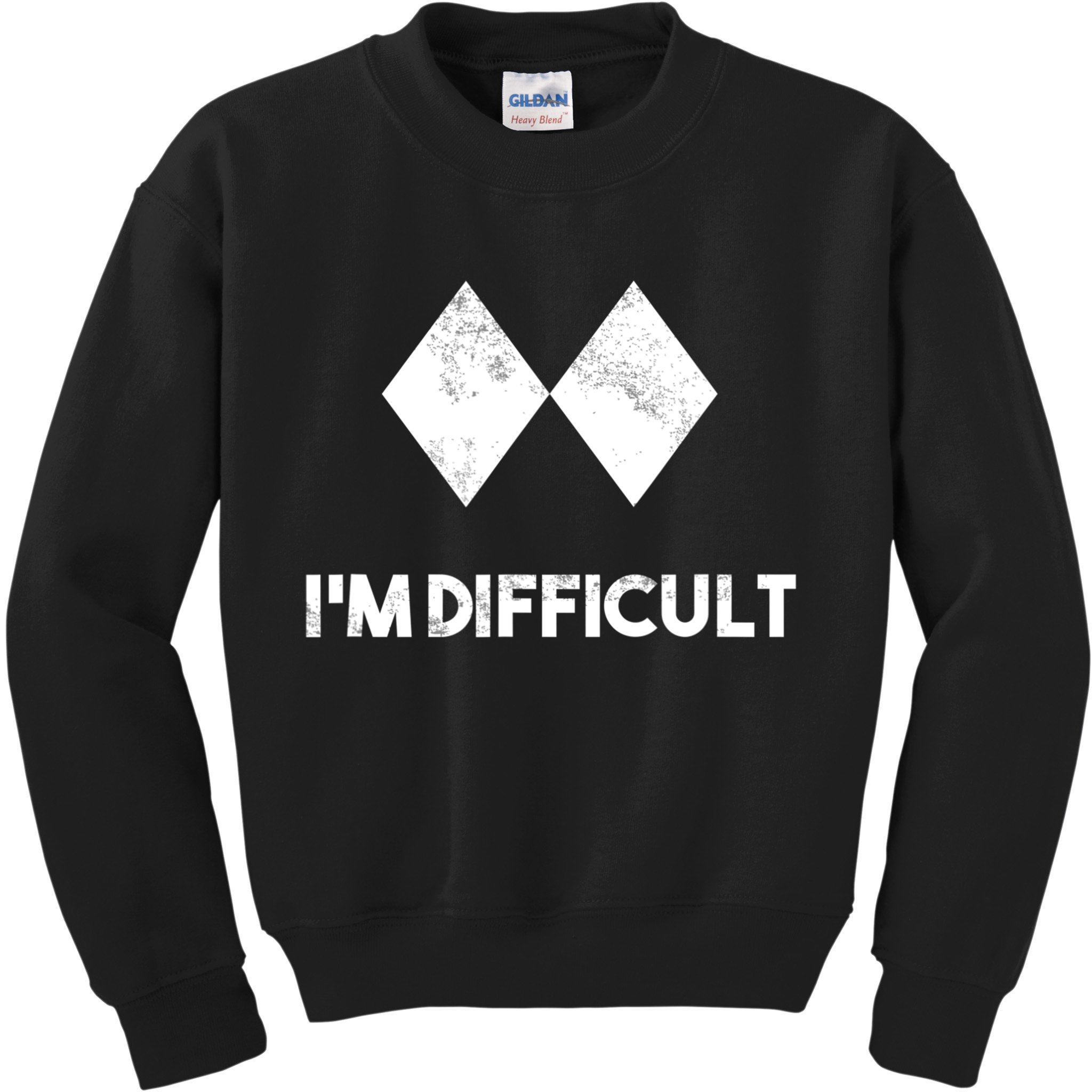 Ski I'm Difficult Funny Gift Skiing Lovers Skiers Snowboard Snowboarder Gift Kids Sweatshirt