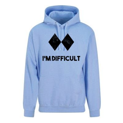 Ski I'm Difficult Funny Gift Skiing Lovers Skiers Snowboard Snowboarder Gift Unisex Surf Hoodie