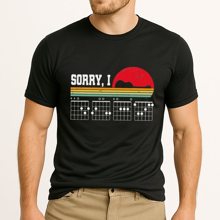 Sorry I Dgaf Hidden Message Guitar Performance Shirt