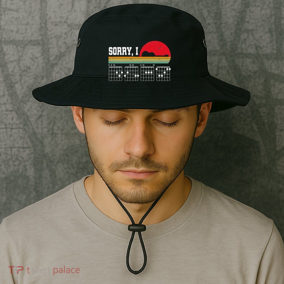Sorry I Dgaf Hidden Message Guitar Bucket Hat