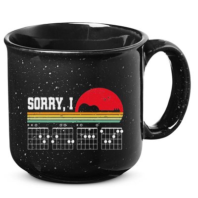 Sorry I Dgaf Hidden Message Guitar 15oz Campfire Ceramic Mug