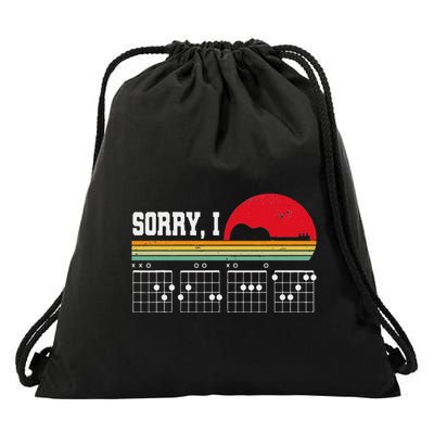 Sorry I Dgaf Hidden Message Guitar Drawstring Bag