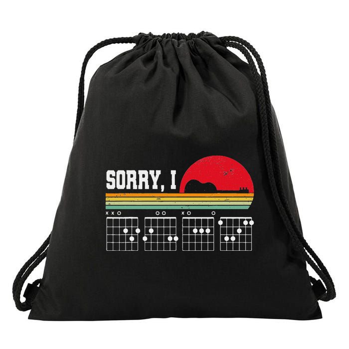 Sorry I Dgaf Hidden Message Guitar Drawstring Bag