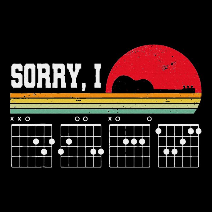 Sorry I Dgaf Hidden Message Guitar Flat Bill Trucker Hat