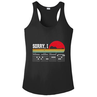 Sorry I Dgaf Hidden Message Guitar Ladies PosiCharge Competitor Racerback Tank