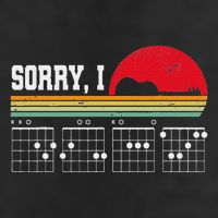 Sorry I Dgaf Hidden Message Guitar Large Microfiber Waffle Golf Towel