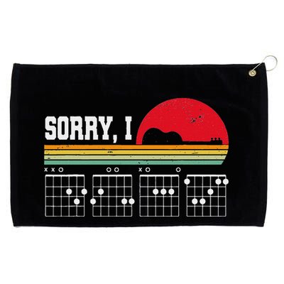 Sorry I Dgaf Hidden Message Guitar Grommeted Golf Towel