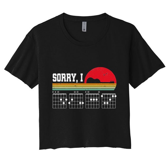 Sorry I Dgaf Hidden Message Guitar Crop Top