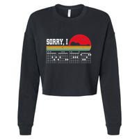Sorry I Dgaf Hidden Message Guitar Cropped Pullover Crew