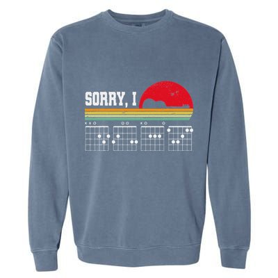 Sorry I Dgaf Hidden Message Guitar Garment-Dyed Sweatshirt