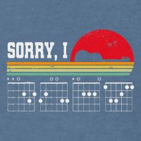 Sorry I Dgaf Hidden Message Guitar Garment-Dyed Sweatshirt