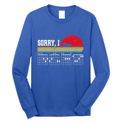 Sorry I Dgaf Hidden Message Guitar Long Sleeve Shirt