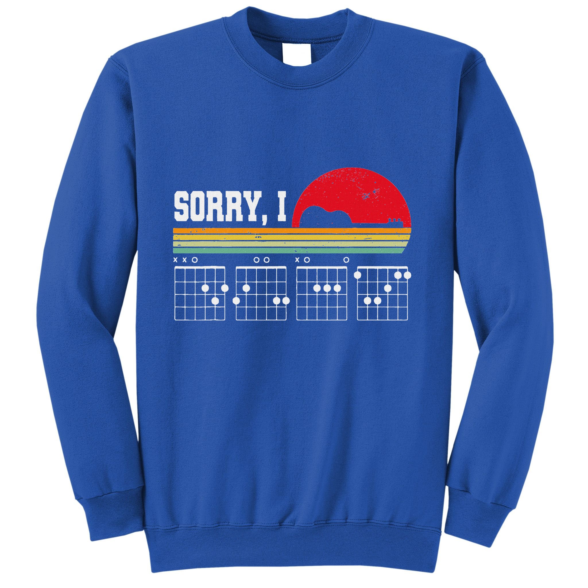 Sorry I Dgaf Hidden Message Guitar Sweatshirt