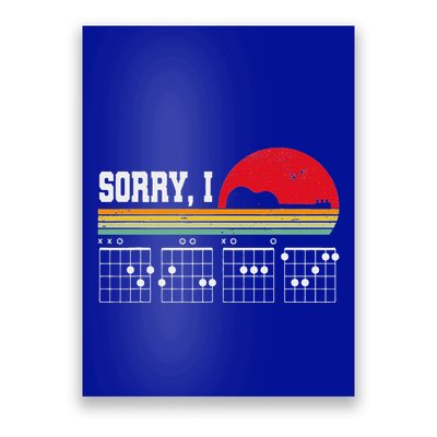 Sorry I Dgaf Hidden Message Guitar Poster