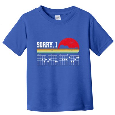 Sorry I Dgaf Hidden Message Guitar Toddler T-Shirt