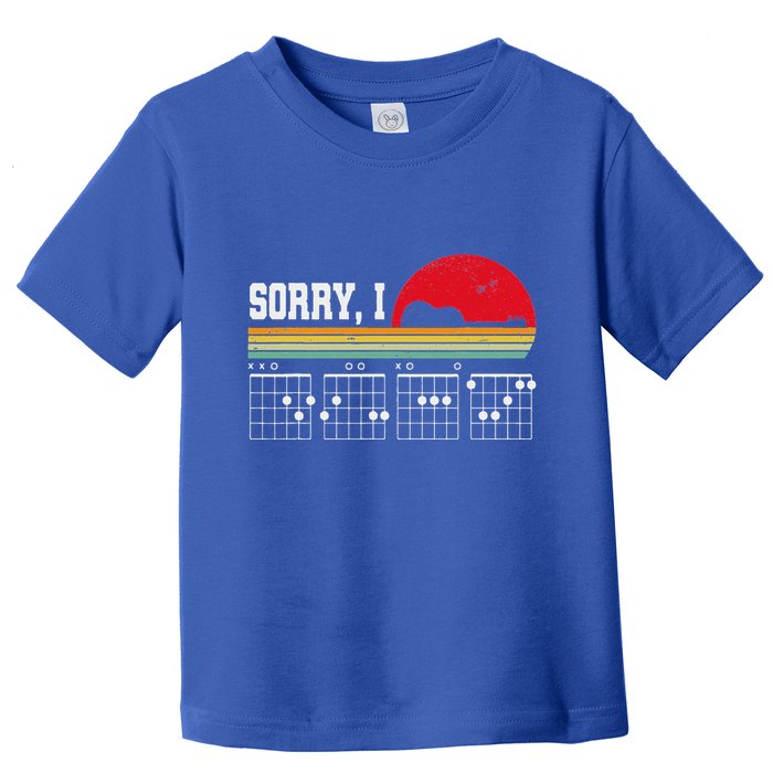 Sorry I Dgaf Hidden Message Guitar Toddler T-Shirt