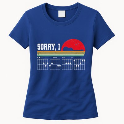 Sorry I Dgaf Hidden Message Guitar Womens T-Shirt