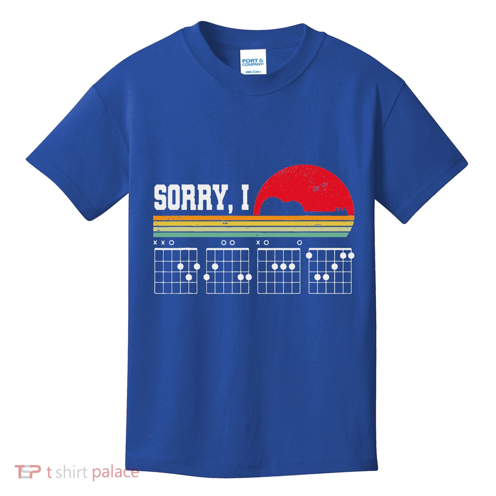 Sorry I Dgaf Hidden Message Guitar Kids T-Shirt