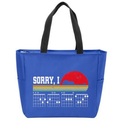 Sorry I Dgaf Hidden Message Guitar Zip Tote Bag