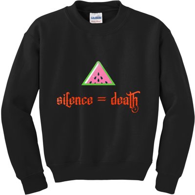 Silence Is Death Silence = Death Kids Sweatshirt