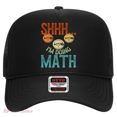 Shhh I’m Doing Math Fitness Workout Training Weightlifting  High Crown Mesh Back Trucker Hat