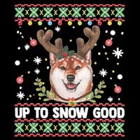 Shiba Inu Dog Reindeer Ugly Christmas Sweater Sustainable Bucket Hat