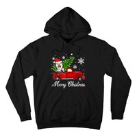 Shiba Inu Dog Riding Red Truck Christmas Decorations Pajama Hoodie