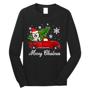 Shiba Inu Dog Riding Red Truck Christmas Decorations Pajama Long Sleeve Shirt