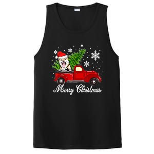 Shiba Inu Dog Riding Red Truck Christmas Decorations Pajama PosiCharge Competitor Tank