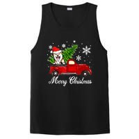 Shiba Inu Dog Riding Red Truck Christmas Decorations Pajama PosiCharge Competitor Tank