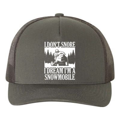 Snowmobiling I DonT Snore Yupoong Adult 5-Panel Trucker Hat