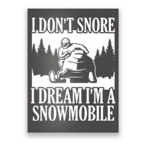 Snowmobiling I DonT Snore Poster