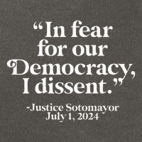 Scotus I Dissent Fear For Our Democracy Justice Sotomayor Cotton Canvas Backpack