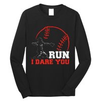 Steal I Dare You Baseball Catcher Baseball Player Long Sleeve Shirt