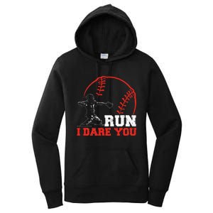 Steal I Dare You Baseball Catcher Baseball Player Women's Pullover Hoodie