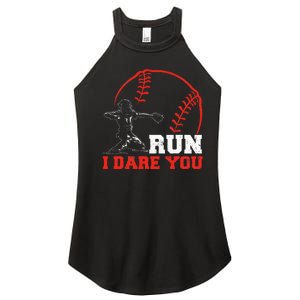 Steal I Dare You Baseball Catcher Baseball Player Women's Perfect Tri Rocker Tank