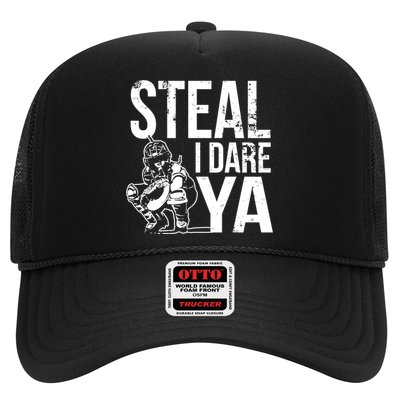 Steal I Dare Ya Funny Softball Catcher Team Sport Gift Hat
